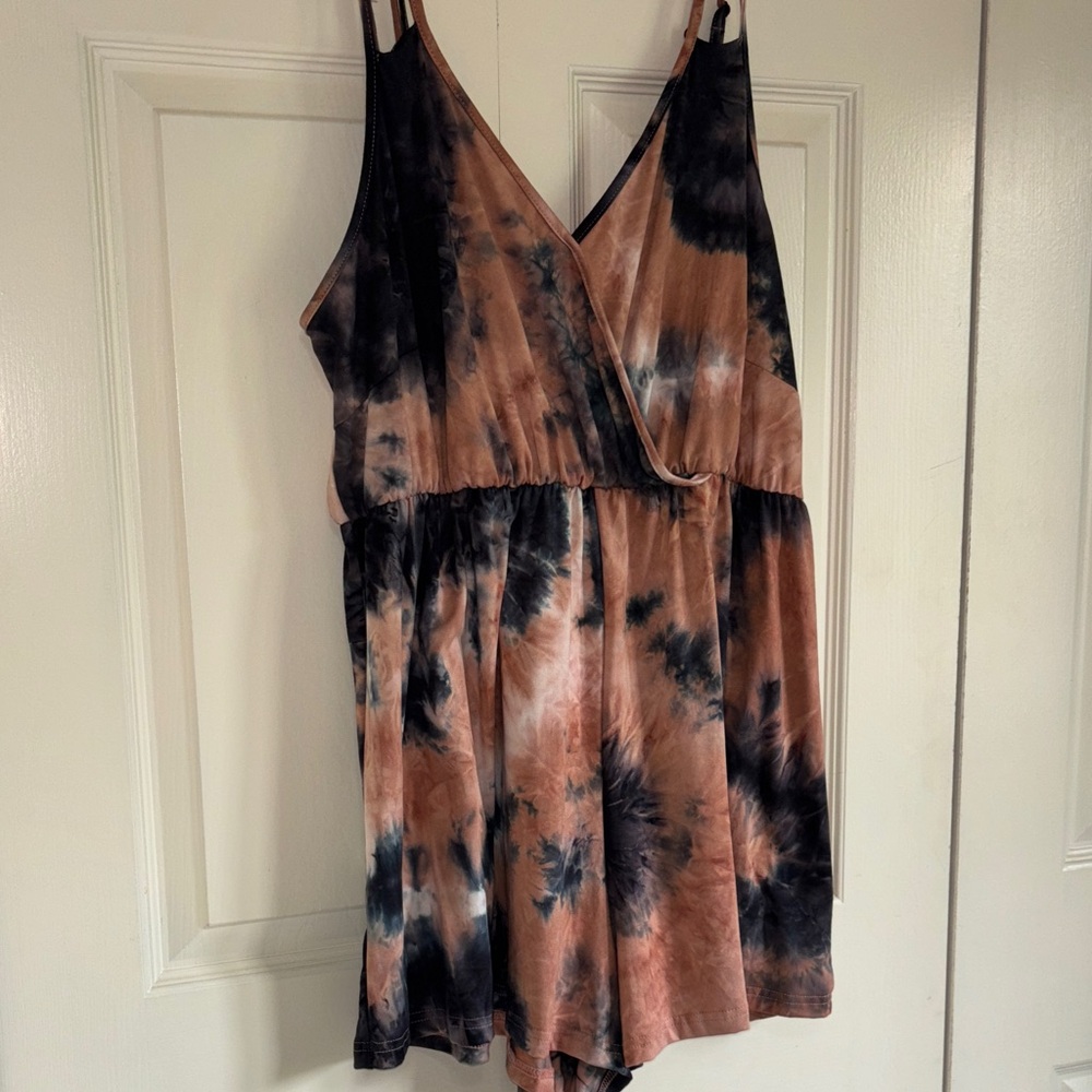 Tie-Dye Sleeveless Romper